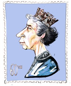 Elizabeth Windsor (caricatura) de Neale Osborne